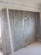 Pared de pladur con lana de roca para insonorizar